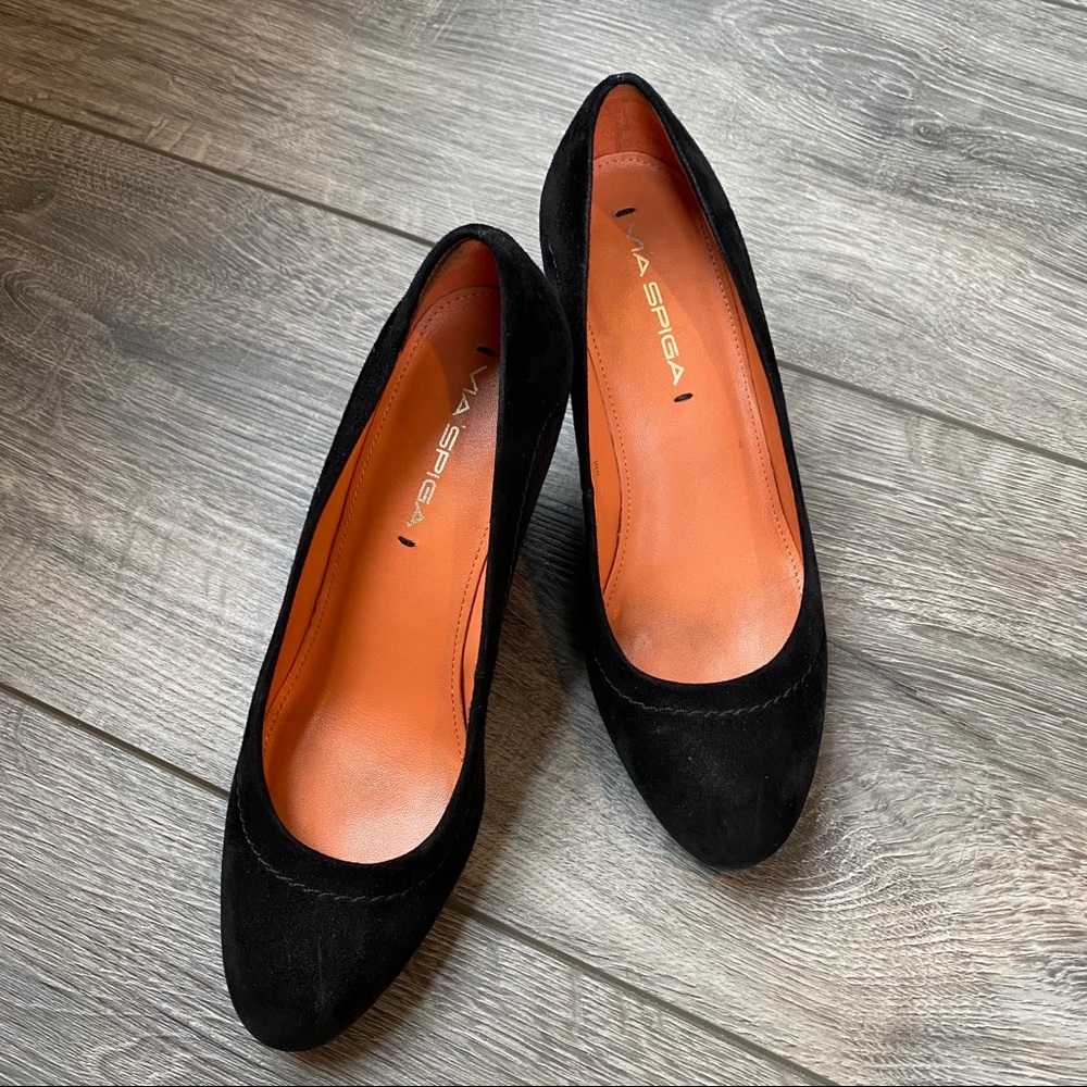 Via Spiga Suede Wedges